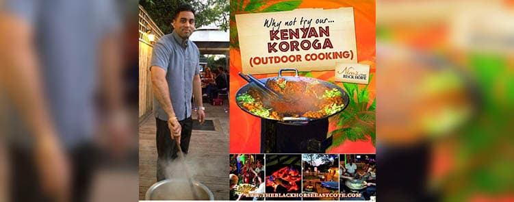 Presenter Nick 'cooks up' in traditional Kenyan style